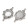 Tibetan Style Alloy Connector Cabochon Settings FIND-C094-02AS-2