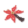 Glass Seed Beaded Pendants PALLOY-MZ01251-4