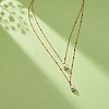 Brass Link Chain Double Layer Necklaces NJEW-JN03993-7