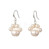 Brass & Natural Cultured Freshwater Pearl Beads Dangle Earrings for Women EJEW-JE07465-3