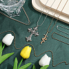 30Pcs 2 Colors Iron Ball Chain Necklace Making MAK-SP0001-06B-4