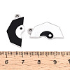 304 Stainless Steel Enamel Split Pendants STAS-T074-01P-4