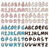104Pcs Letter A~Z Alloy Enamel Pendant Charms JX170A-1