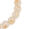 Natural Citrine Round Beads Stretch Bracelets BJEW-JB12388-4
