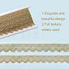 5 Yards Metallic Yarn Flower Lace Trim Ribbons SRIB-HY0001-07A-3