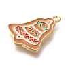 Christmas Theme Alloy Enamel Pendants ENAM-Q509-01KCG-07-2