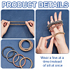 8Pcs 4 Colors Steel Wire Wrap Chain Stretch Bracelets Set BJEW-BC0001-21-4