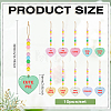 10Pcs Wood Hanging Ornaments HJEW-PH02492-2