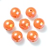 UV Plating Rainbow Iridescent Acrylic Beads PACR-E001-04H-2