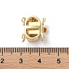 Rack Plating Brass Micro Pave Clear Cubic Zirconia Box Clasps KK-E073-02G-3