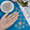 60Pcs 3 Styles Alloy Rhinestone Slider Buckles FIND-CY0001-92-3