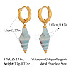 Stainless Steel Shell Shape Hoop Earrings RR5030-3-1