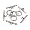 304 Stainless Steel Ring Toggle Clasps X-STAS-Q179-01-3