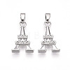 Brass Micro Pave Cubic Zirconia Pendants KK-T070-89P-1