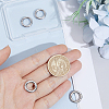 4Pcs Smooth 304 Stainless Steel Spring Gate Rings STAS-HY0002-15-3