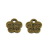 Tibetan Style Alloy Flower Charms X-TIBEP-Q040-003AB-NR-1