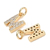 SHEGRACE Brass Micro Pave Clear Cubic Zirconia Pendants XGRQ29963-394G-M-2