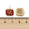 Brass Micro Pave Cubic Zirconia Stud Earrings KK-F358-02G-01-4