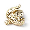 Real 18K Gold Plated Rack Plating Brass Micro Pave Clear Cubic Zirconia Pendants KK-C015-13G-04-3