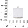 303 Stainless Steel Pave Cat Eye Pendants STAS-K325-05P-01-3