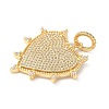 Brass Micro Pave Cubic Zirconia Pendants X-KK-U053-12G-2