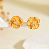 Flower Brass Stud Earrings VS5484-4-1