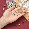 40Pcs 10 Styles 1-Hole Alloy Shank Buttons BUTT-CJ0001-07-4