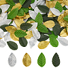 400Pcs 4 Colors Cloth Artificial Leaves DIY-MA0007-15A-1