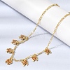 Brass Micro Pave Cubic Zirconia Butterfly Pendant Necklaces NJEW-B157-15G-3