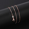 Brass Box Chain Necklaces for Women NJEW-D302-42RG-2