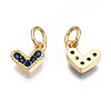 Brass Micro Pave Cubic Zirconia Charms KK-N227-33G-05-NF-2