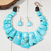 Trapezoid Acrylic Beaded Necklaces & Dangle Earrings Sets for Women WGD2EAB-03-1