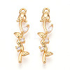 Brass Micro Pave Cubic Zirconia Pendants KK-N261-83G-1