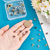 64Pcs 4 Colors Flower Rack Plating Brass Filigree Bead Cap Bails KK-UN0002-89-2