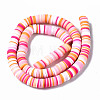 Handmade Polymer Clay Beads Strands CLAY-R089-8mm-143-3
