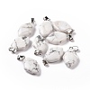 Natural Howlite Pendants G-B041-03P-14-2