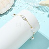 Oval ABS Plastic Pearl Beads Link Bracelets BJEW-JB14041-02-2