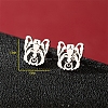 Non-Tarnish Stainless Steel Stud Earrings PW-WG88127-14-1