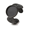 Spiral 304 Stainless Steel Cuff Ring Components STAS-P454-02C-B-1