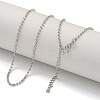 Brass Ball Chain Necklaces for Women NJEW-U011-07P-1