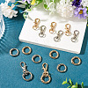 10Pcs 2 Colors Alloy Swivel Snap Hook Clasps & 10Pcs 2 Colors Alloy Spring Gate Rings Findings Kits FIND-TADJ0001-25-4