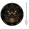 AHADEMAKER 1Pc Cone/Spike/Pendulum Natural Rose Quartz Stone Pendants DIY-GA0004-32F-1