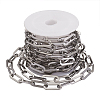 304 Stainless Steel Paperclip Chains CHS-YS0001-01P-2