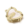 Virgin Mary Theme Brass & Natural Shell Connector Charms SH-CBA7C77-03A-G01-2