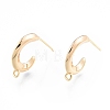 Brass Stud Earring Finding KK-F841-14G-2