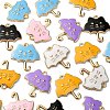 30Pcs 6 Colors Alloy Enamel Pendants ENAM-CJ0002-65-3