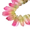 Two Tone Spray Painted Natural Quartz Crystal Points Beads Strands G-Q610-03C-3