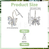 GOMAKERER 20Pcs Bowknot Brass Micro Pave Clear Cubic Zirconia Earring Hooks ZIRC-GO0001-02-2
