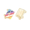 Brass Enamel Pendants KK-P353-04G-2