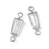 SHEGRACE Brass Pave Cubic Zirconia Trapezoid Connector Charms XGRQ2O526-444A-P-2